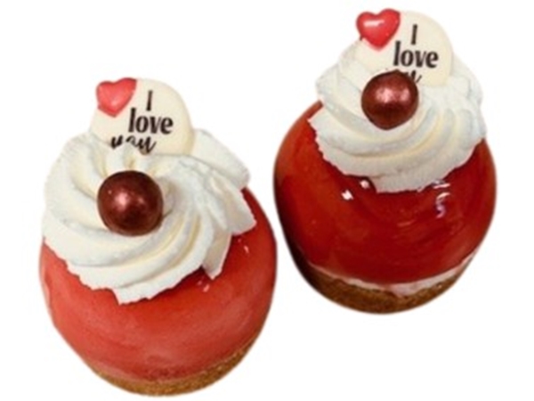 Bolgebakje framboos/witte chocolade